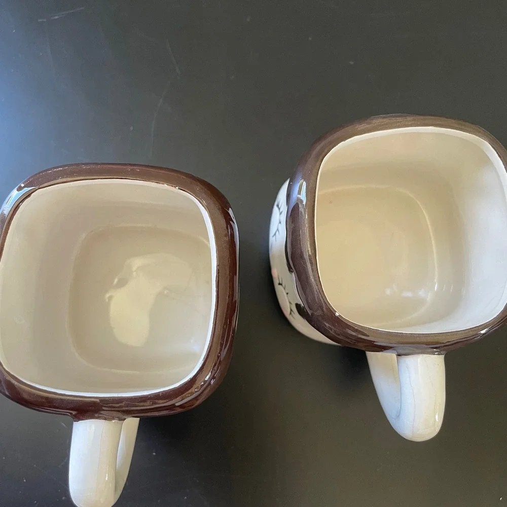 Set of 4 Marshmallow Mini Mugs Kawaii Cute Faces Hot Chocolate Kids Children Fun